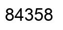 Número 84358 imagen negro
