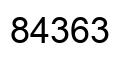 Number 84363 black image