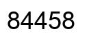 Number 84458 black image