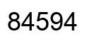 Número 84594 imagen negro