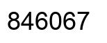 Number 846067 black image