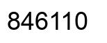 Number 846110 black image