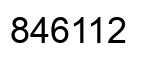 Number 846112 black image