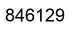Number 846129 black image