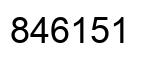 Number 846151 black image