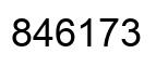 Number 846173 black image