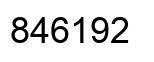 Number 846192 black image