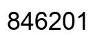 Number 846201 black image