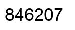 Number 846207 black image