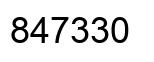 Number 847330 black image