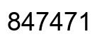 Number 847471 black image