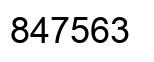 Number 847563 black image