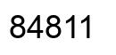 Number 84811 black image