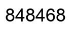 Number 848468 black image
