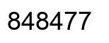 Number 848477 black image