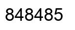 Number 848485 black image