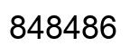Number 848486 black image