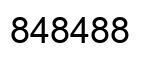 Number 848488 black image