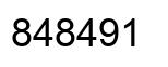Number 848491 black image