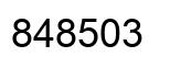 Number 848503 black image