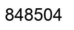 Number 848504 black image