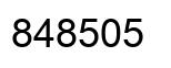 Number 848505 black image