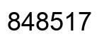 Number 848517 black image