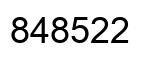 Number 848522 black image