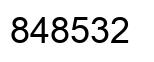 Number 848532 black image