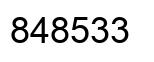 Number 848533 black image