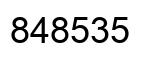 Number 848535 black image