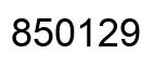 Number 850129 black image