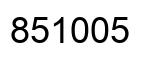 Número 851005 imagen negro