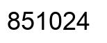 Número 851024 imagen negro