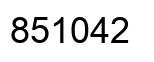 Number 851042 black image