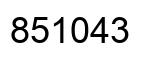 Number 851043 black image