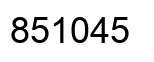 Number 851045 black image
