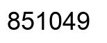 Number 851049 black image