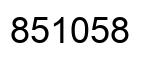 Número 851058 imagen negro