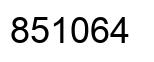 Number 851064 black image