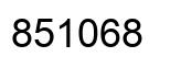 Number 851068 black image