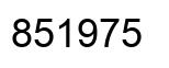 Number 851975 black image