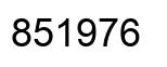 Number 851976 black image