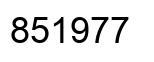 Number 851977 black image