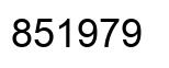 Number 851979 black image