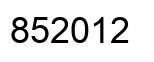 Número 852012 imagen negro