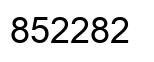 Número 852282 imagen negro