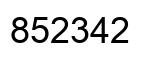 Number 852342 black image