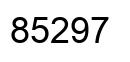 Number 85297 black image