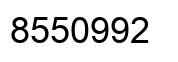 Number 8550992 black image